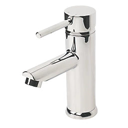 Swirl Essential Bathroom Mono Basin Mixer Tap With Clicker Waste Chrome