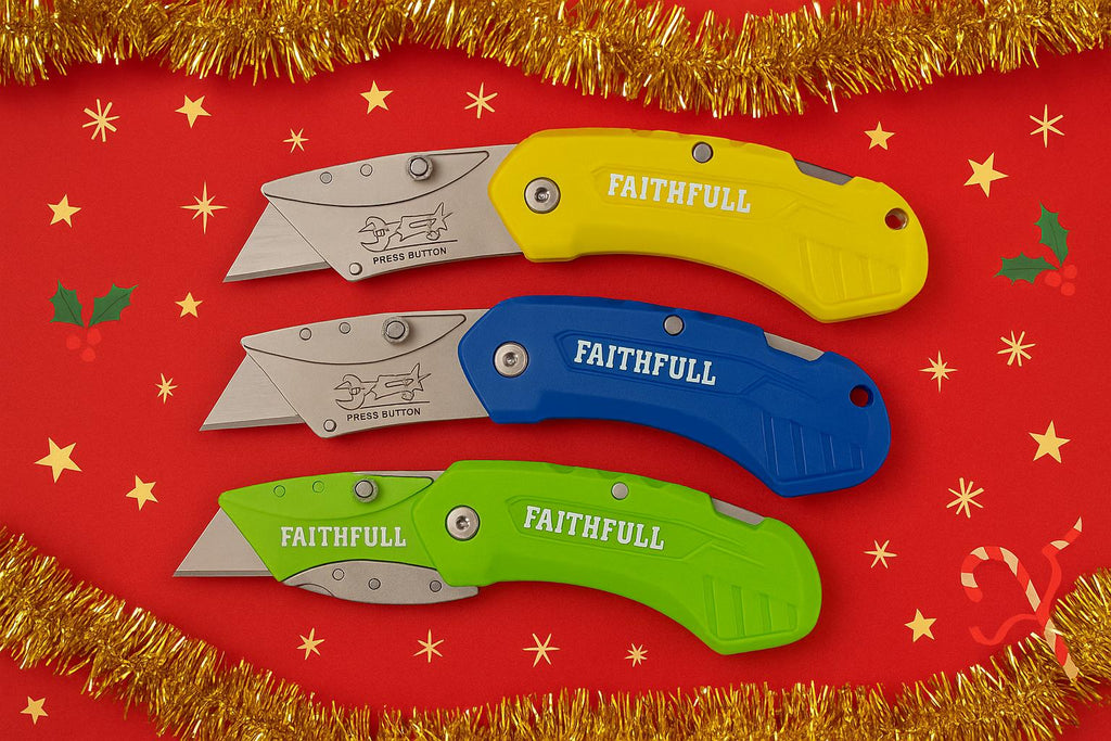Faithfull Folding Hi-Vis Utility Knife
