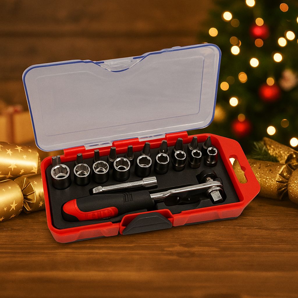 Amtech 23 Piece Offset Ratchet Handle Bit & Socket Set