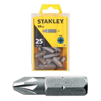 Stanley Screwdriver Pozi Driver Bits PZ2 25mm Box Of 25