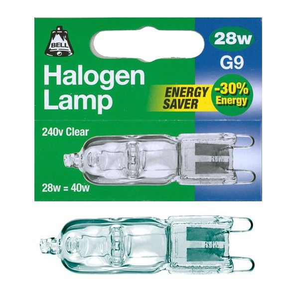BELL 28W 240V Clear G9 Halogen Capsule Energy Saver 28w = 40w