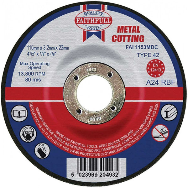 Metal Cut Off Disc 115 x 3.2 x 22mm