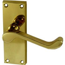 Latch Handle Scroll Brass