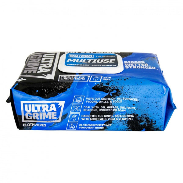 Ultragrime Pro Multi-Use Cloth Wipes XXL Pack of 100