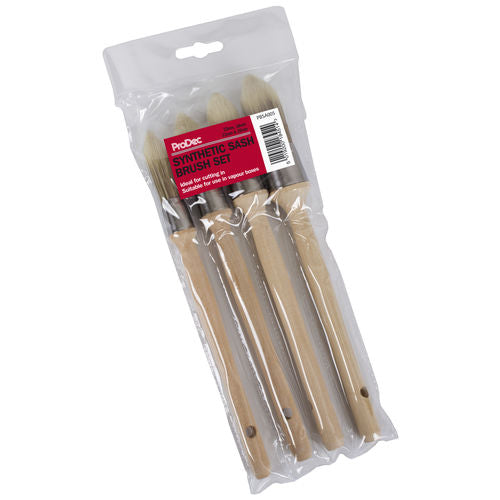 Synthetic Sash Brushes Set Of 4