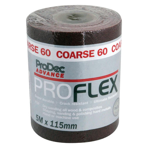 115mm x 5m Grit Black Proflex Sandpaper Cloth – MemsDIY