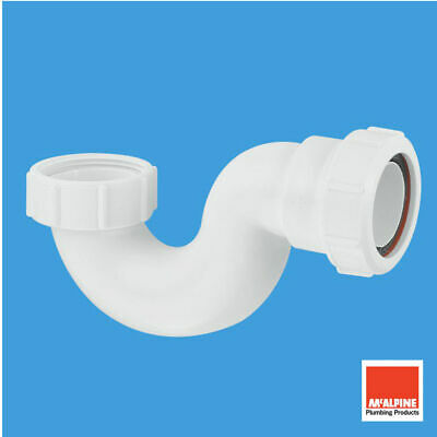 McAlpine 40mm x 19mm White Shallow Seal Bath Trap Q10