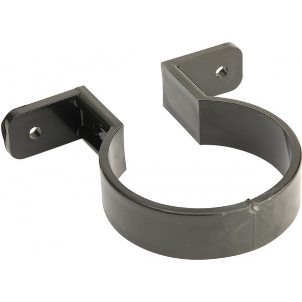 Rainwater 68mm Pipe Bracket 2 Screw Black