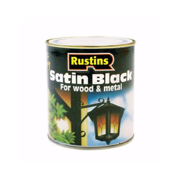 Rustins Quick Dry Satin Black Paint