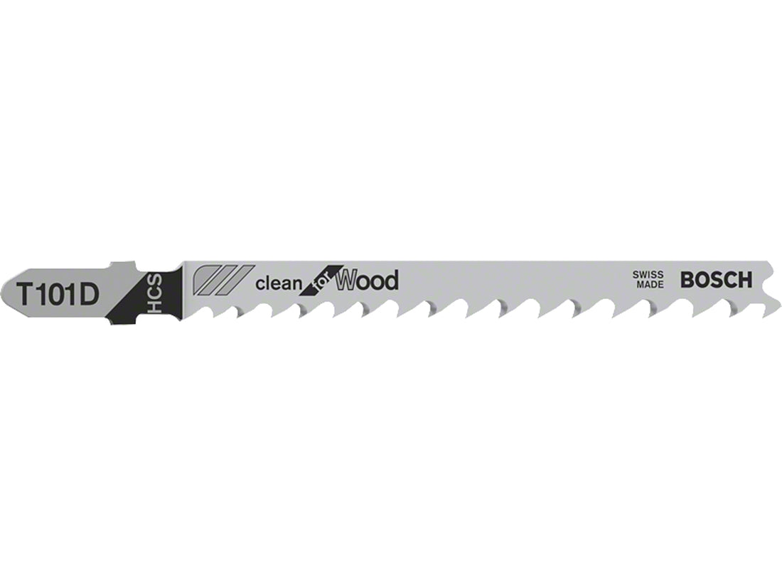 Bosch T101D Clean for Wood T-Shank JigSaw Blades x 5