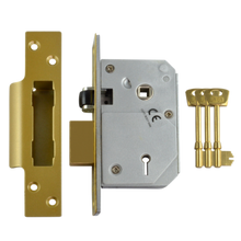 UNION C-Series 3K74E BS 5 Lever Sashlock 67mm Polished Brass Keyed