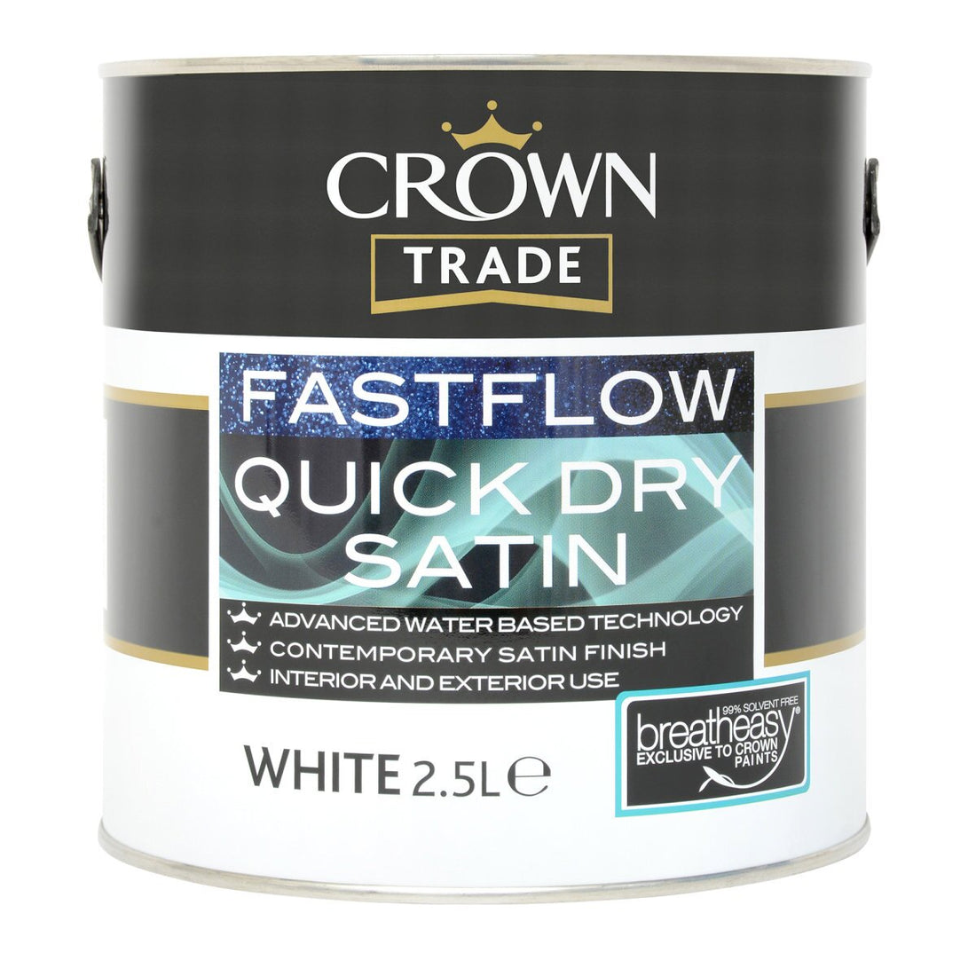 Crown Trade Fastflow Quick Dry Satin White