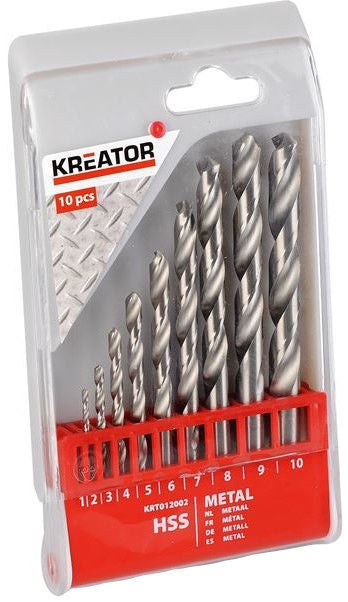 Kreator Metal HSS Drill Set 1 - 10mm 10PCS