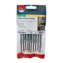 Nylon Hammer Fixings - PZ - Yellow 6.0 x 80