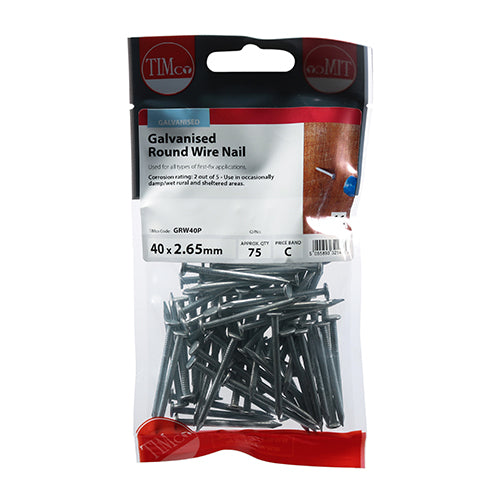 Round Wire Nails - Galvanised