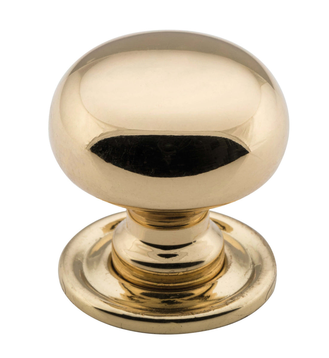 Cupboard Knob with Backplate Polished Brass