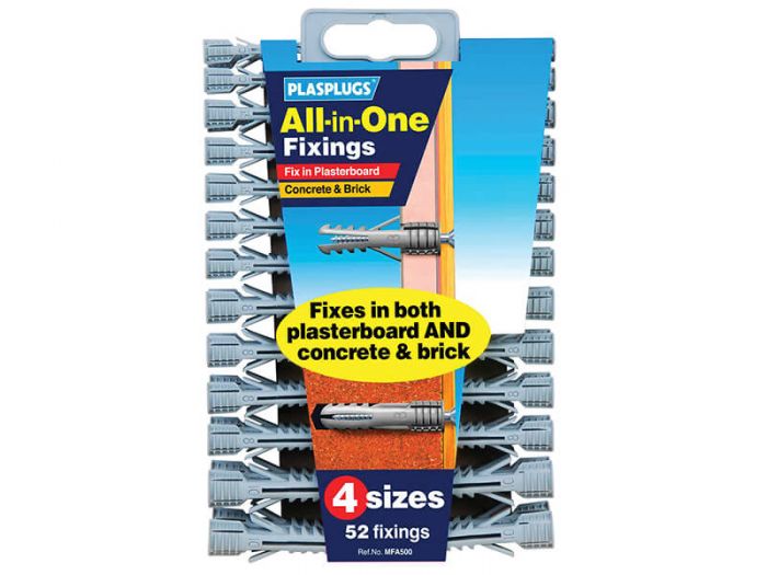 Plasplugs All-In-One Fixings Assorted (52)