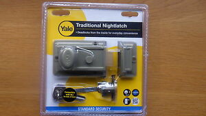 Yale Traditional Night Latch Back Set Electro Nickle Brass 60mm